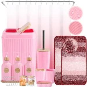32PCS Pink Bathroom Accessories Set