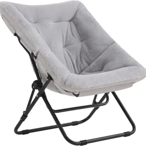 Soft Faux Fur Oversized Folding Accent Chair,