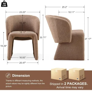 Barrel Dining Kitchen Chairs Set of 2