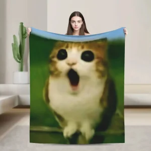 Meowl Fashion Flannel Throw - Soft Comfortable All-Season