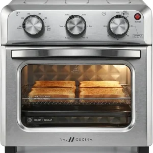 6-in-1 Air Fryer Toaster Oven Combo, Compact 12.7 QT